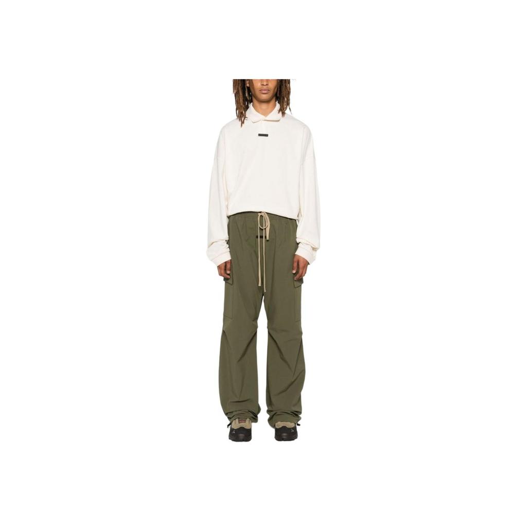 Fear of God Polo Piqué Manga Comprida Essentials Shell Masculino Tops Creme 125BT244322F