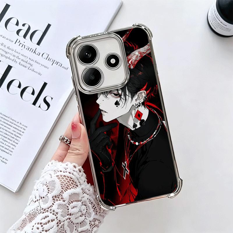 Devil Bad Boy Anime Style Plating Phone Case For Xiaomi Redmi Note 14 15 Pro Plus 13 12 11 11S 11T 10 9S 9 5G Anti-Fall Airabag