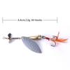 Spoon Winter Ice Fishing Lure, 6g 8g Golden Silver Plate Metal Spoonbait with Treble Hook, for Fishing of Perch and Pike