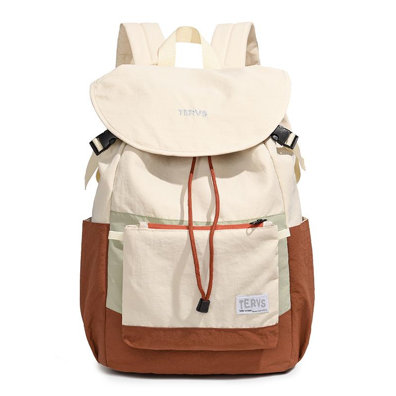 Student new lightweight ultra-light contrasting color outdoor sports leisure travel backpack backpack women's fashion schoolbag