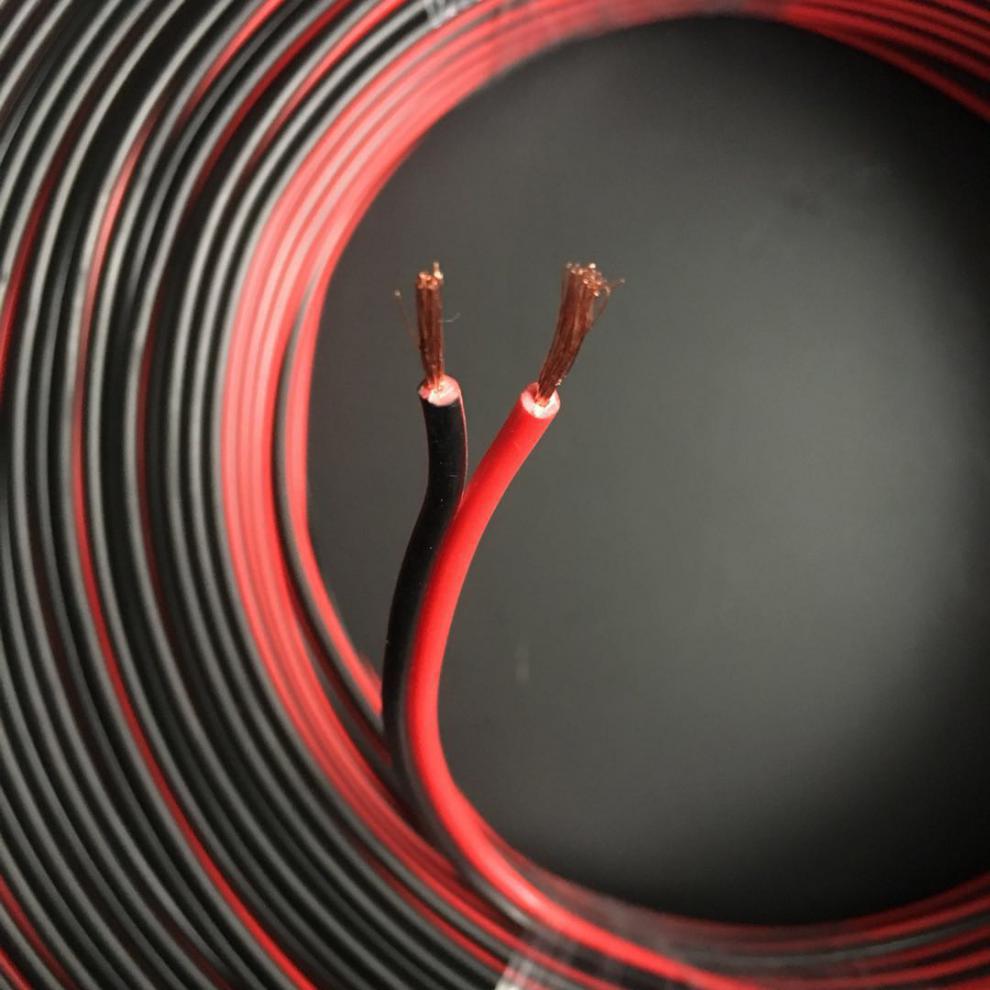 National Standard 0.5 Sq RVB Red/Black Parallel Wire for LED/Outdoor Monitoring, 0.3 LED Light Wire, 0.75 Twin Cord