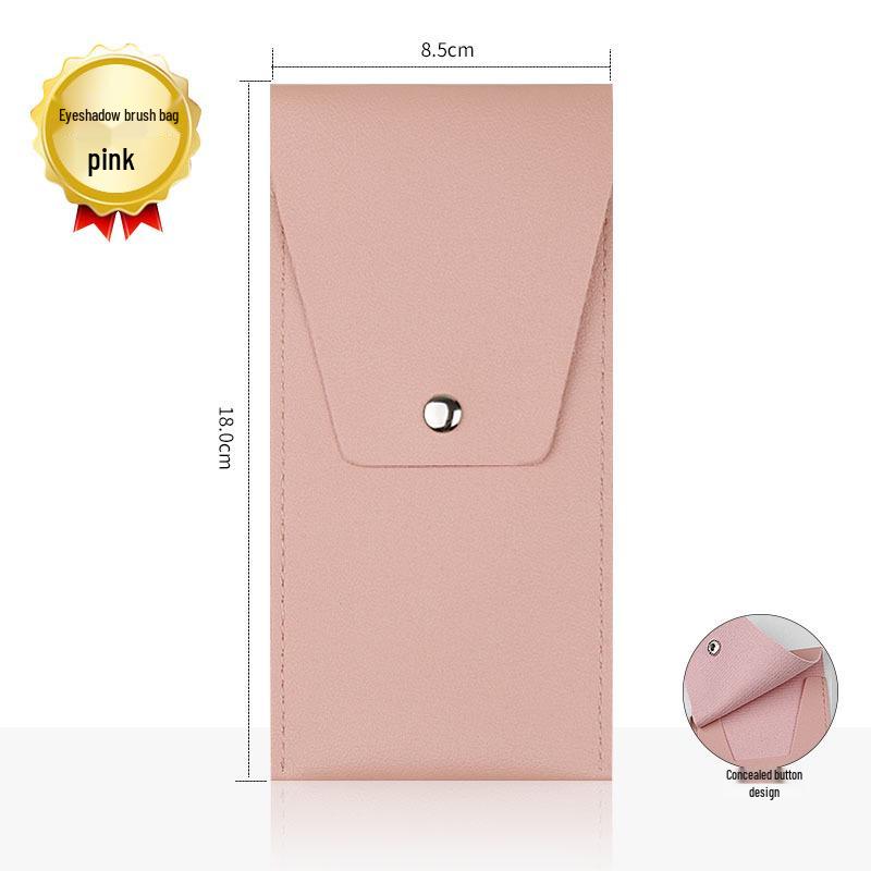 

High-End Portable Gradient Eyeshadow Makeup Brush Bag - Soft Leather, Colorful, and Stylish.