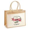 Beach Bag - PLANETEE - Jute Pocket Les Affaires D'une Louane - Printed Cotton France - 43x33 Cm - Sturdy Handles