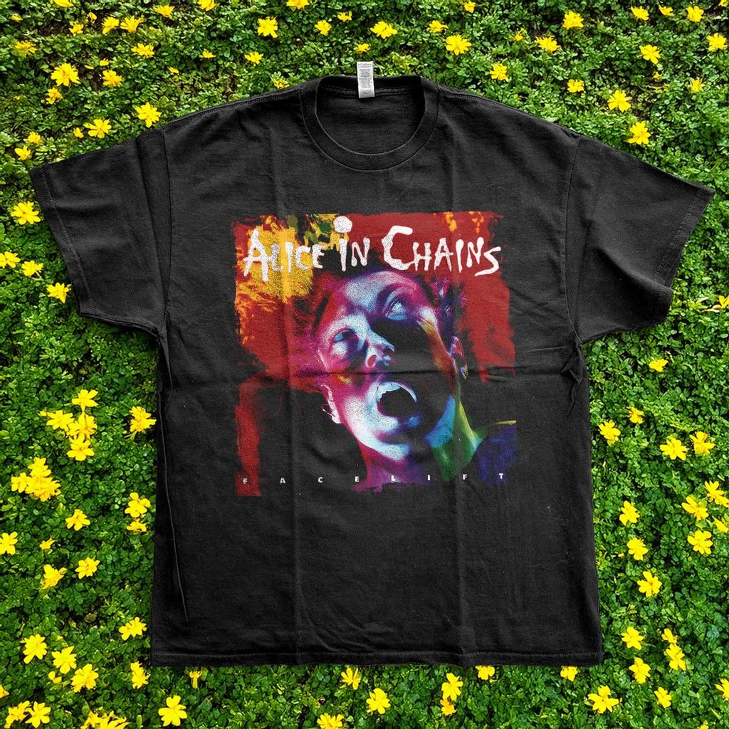 HOT! Alice in Chains Facelift Rock Black T-shirt S-