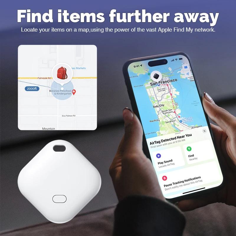 Long Distance Smart Tag Finder Works with Apple Find My App Anti Lost Reminder Device MFI Certified Bluetooth Key Car Finder IOS
