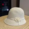 New Elegant Japanese-style Small-brimmed Bucket Hat for Women, Breathable Single-layer Sun Hat for Spring and Summer, Knitted Cool Hat, Sun