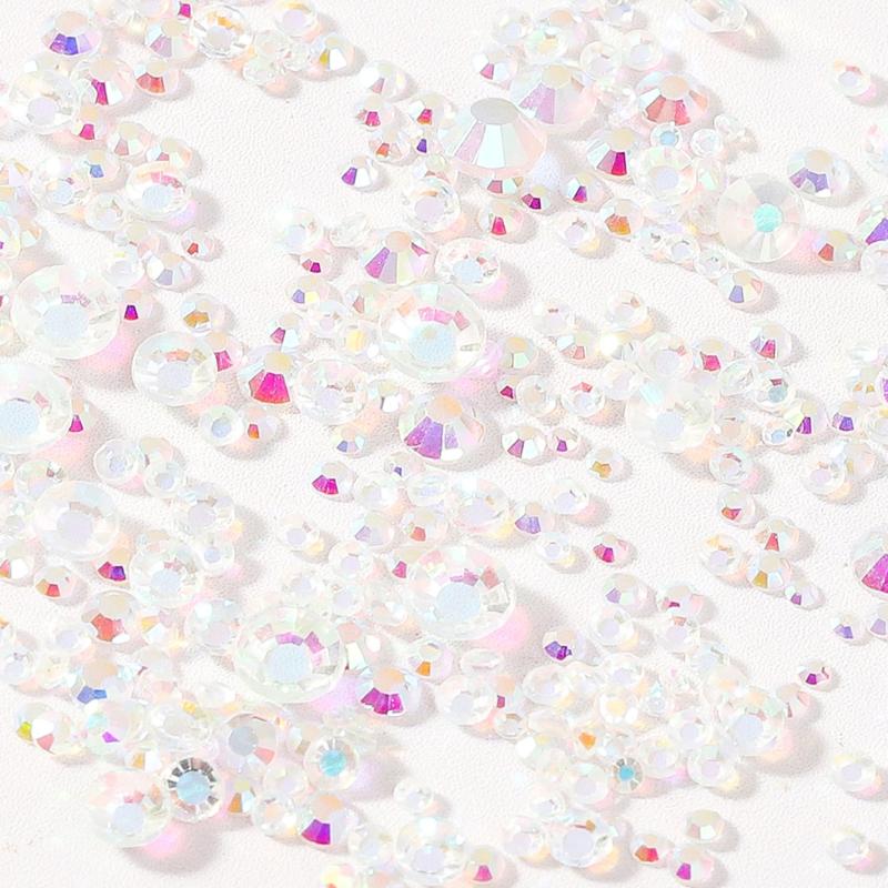Gemischte AB Flachboden Farbe Nagel Strasssteine Glanz Nagelzubehör Nagelkunst DIY Nägel Zubehör Dekoration Charms