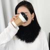 Solid Color Plush Scarf Versatile Neck Protection Scarf Cozy Imitation Wool Scarf  For Women