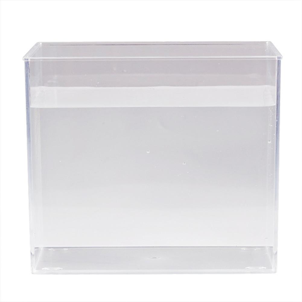 PS Small Fish Tank Aquarium Tank With LED Light Wall Mounted Filter Anti Slip Base Square Aquarium Starter Kits For Living Room