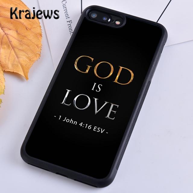 Krajews I LOVE Jesus Christ Christian Cross Phone Case For iPhone 17 Air 16 15 14 plus 11 12 13 pro max coque Fundas