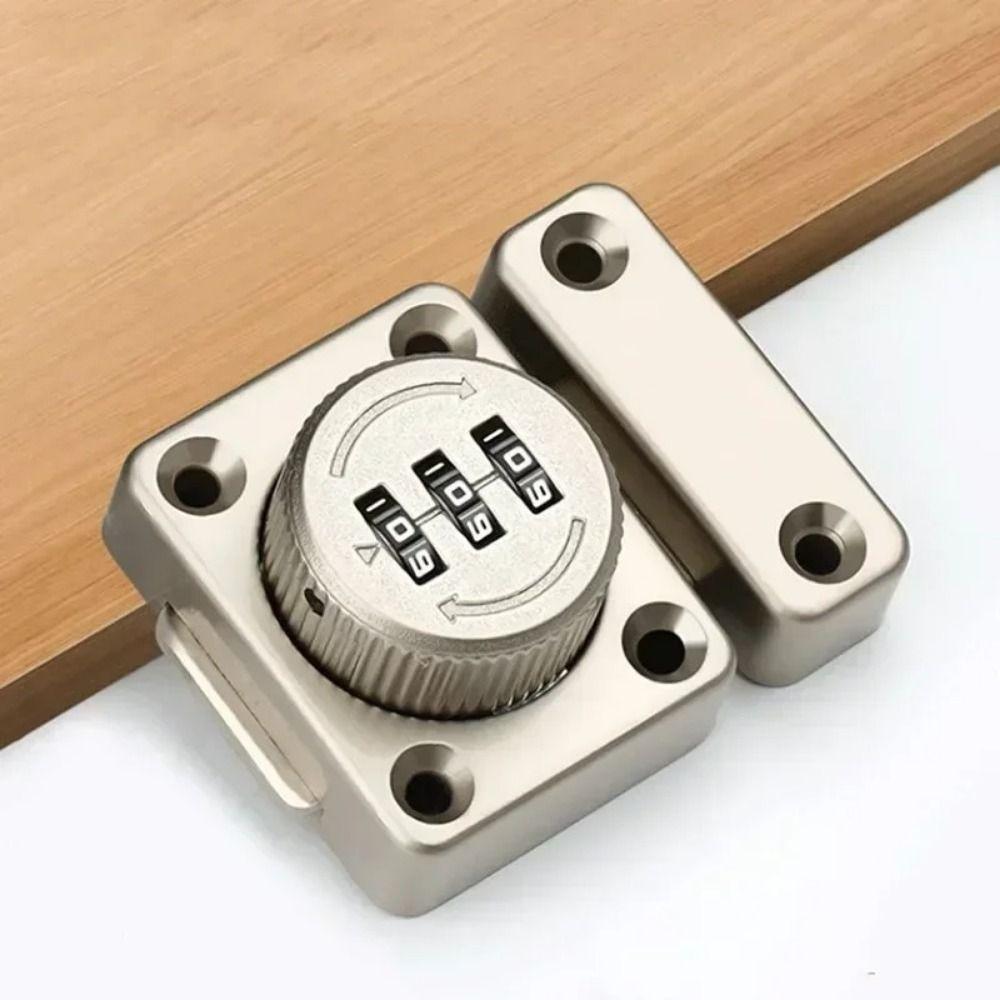 Security Protection Password Lock with 3 Digits Anti-Theft Door Password Catch  Entry Gate