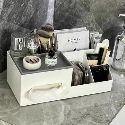 Ins Desktop Storage Box Organizer Student Office Desk Stationery Sundries Versatile Sorting Box Tissue Box Cosmetic Storage Rack