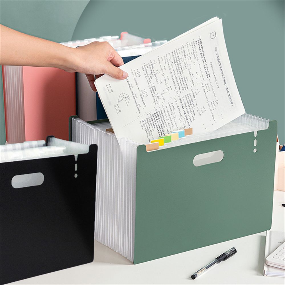 

Standing Large Capacity Paper Organizer Expanding File Folder A4 Organizer Organ Bag Accordions Bag світло-синій колір