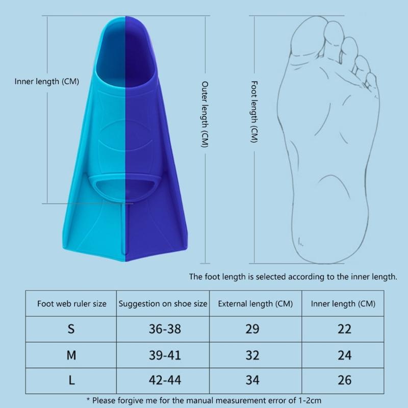 Swimming Fins Comfortable Silicone Scubas Diving Fins Adult Childrens Swimming Fins Starter Swimming Training Equipment