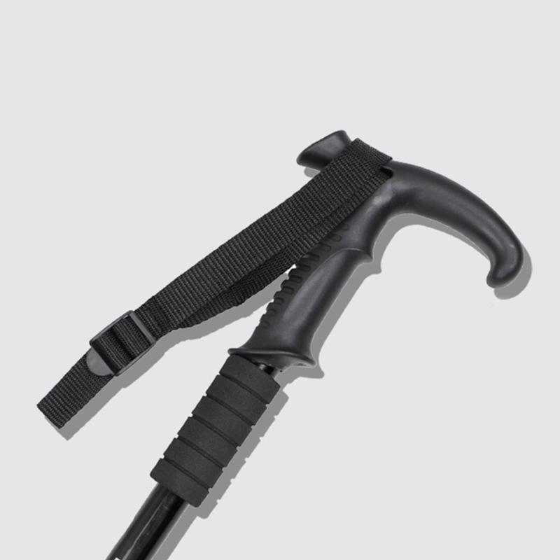 Regulable Aluminum Hiking Stick Portables Ergonomic Bents Handle Trekking Poles for Hiking and Outdoor