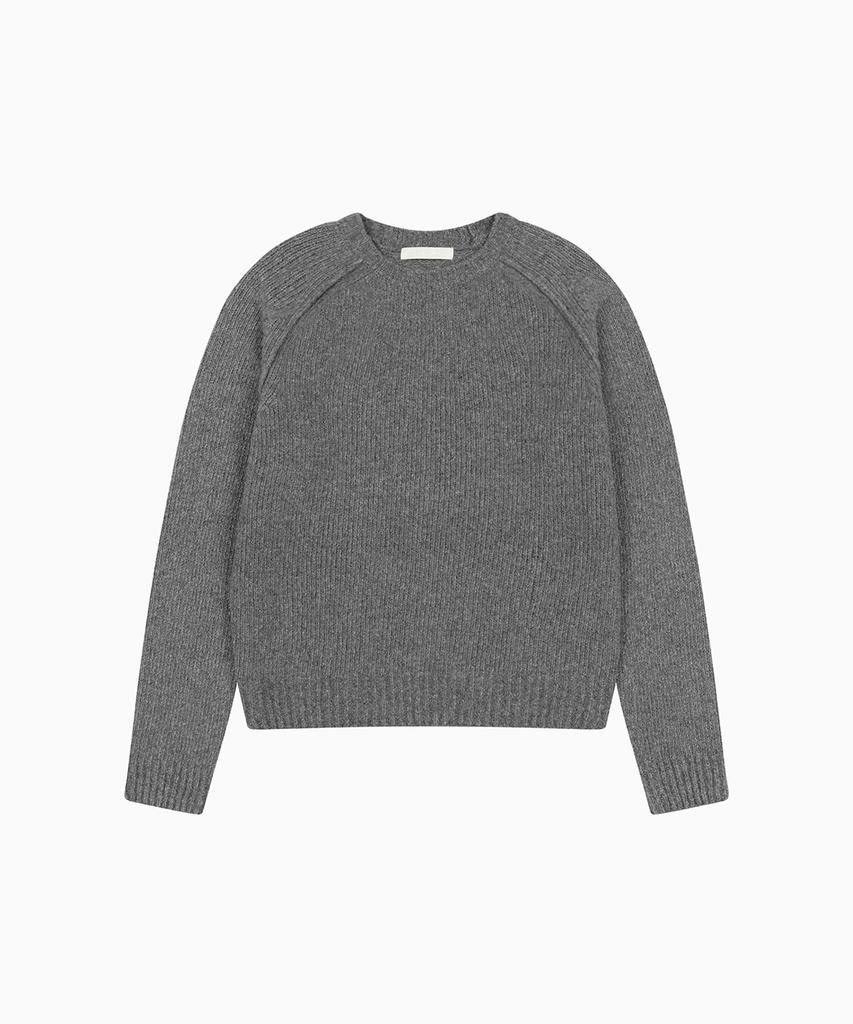 Ohesio Saddle Wool Round Knit, Gray