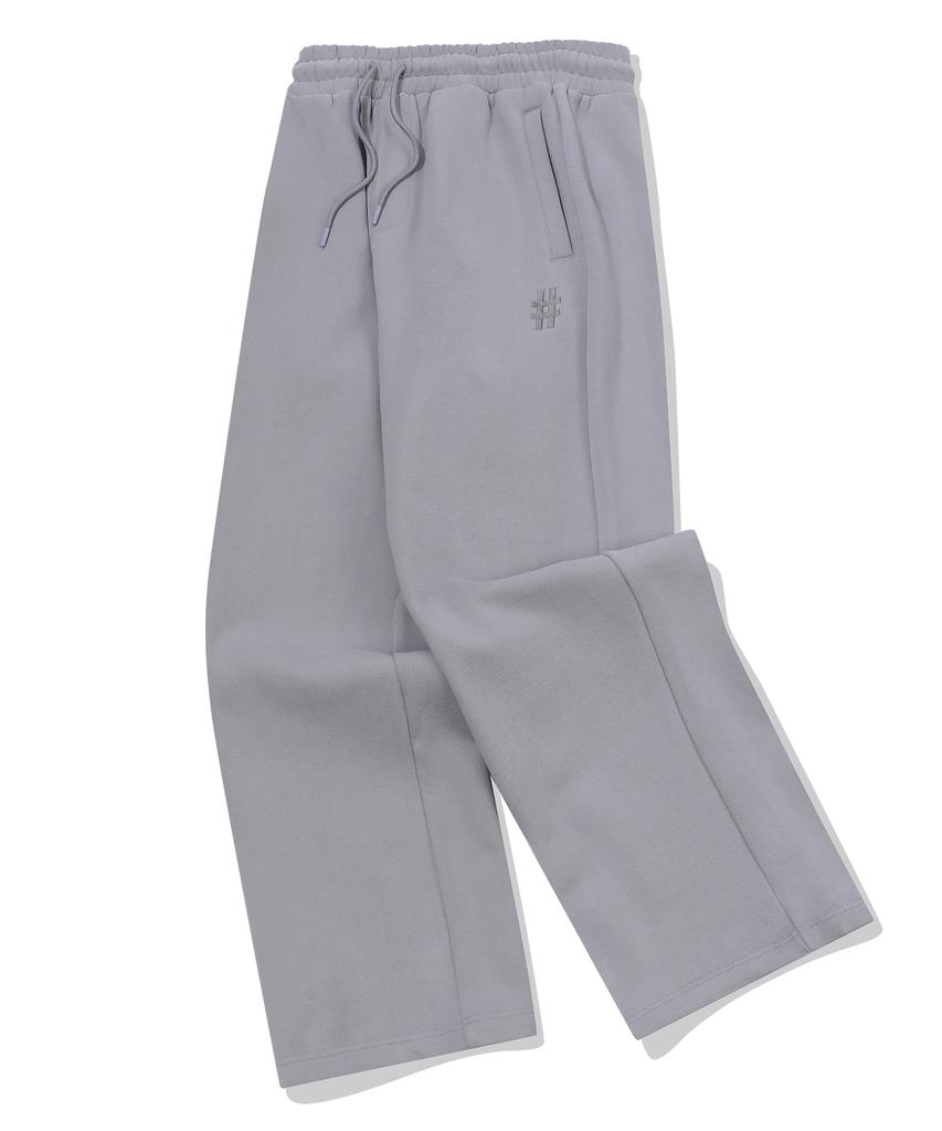 BEENTRILL Essential Hashtag Logo Brushed Sweatpants (Light Grey)