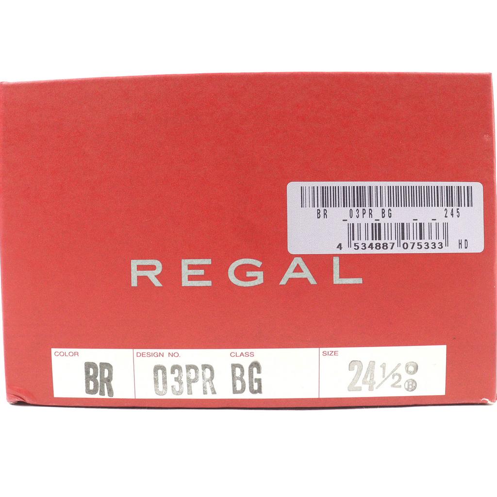 Pristine REGAL Leather shoes Goodyear welt style straight tip Brown mens 24.5 Used