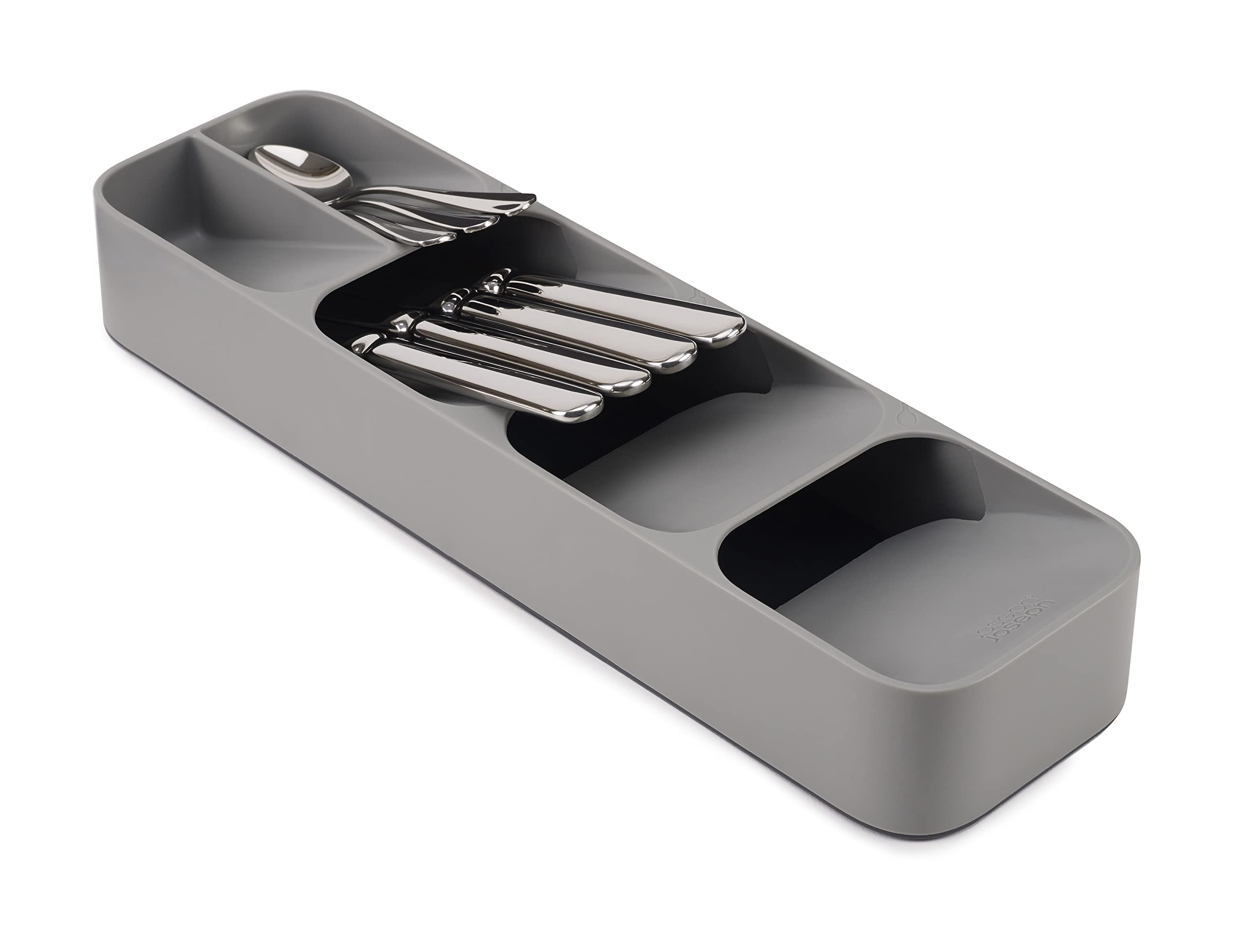 

Joseph Joseph Cutlery Case, Drawer Storage, Cutlery Tray, Drawer Organizer, Compact, Large Capacity, Holds 24 Items, Stackable Design with Icons, 5 Di