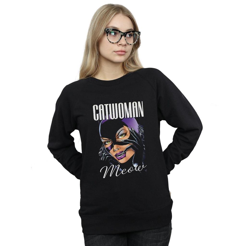 DC Comics Womens/Ladies Batman Catwoman Feline Fatale Sweatshirt