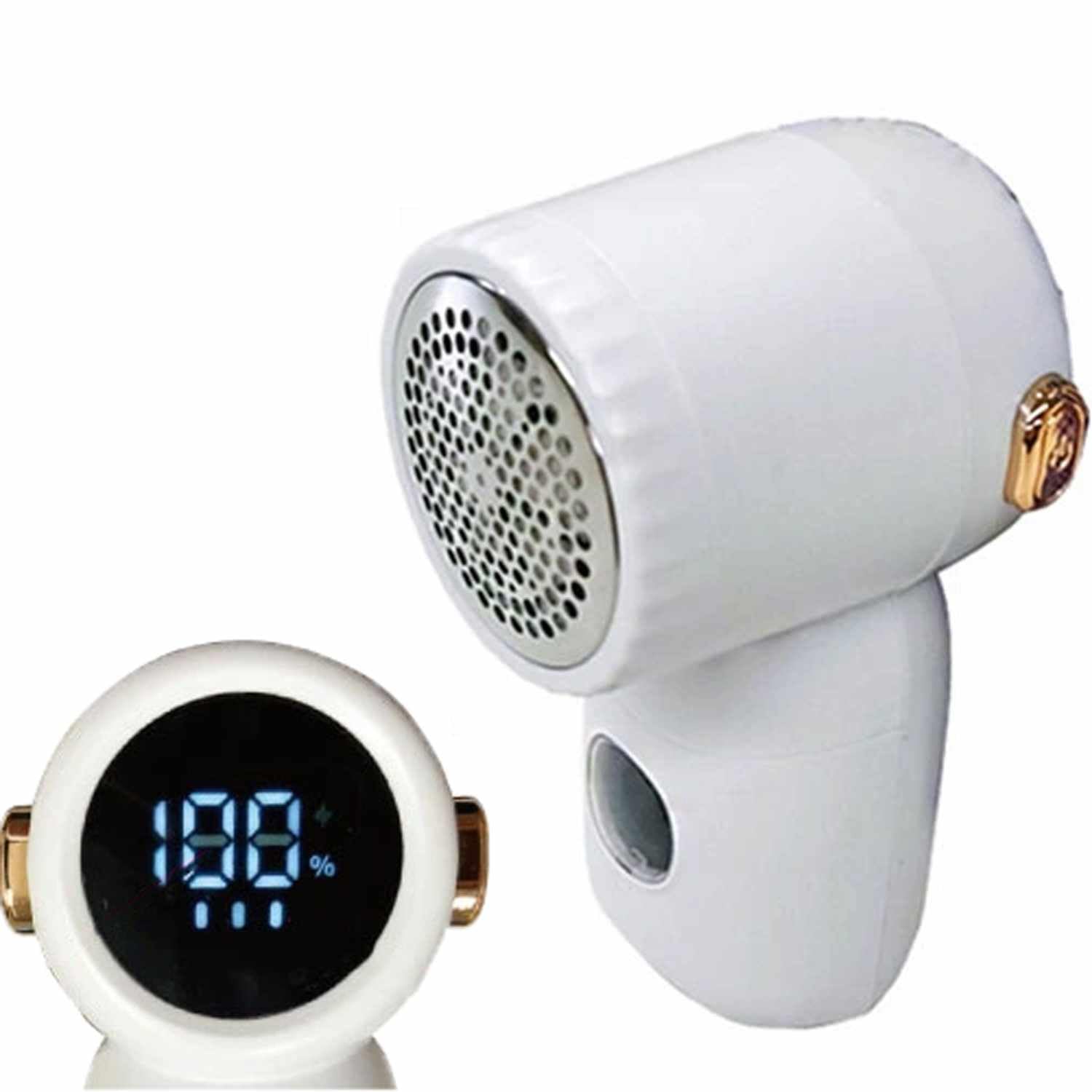 Электрический триммер для удаления катышков Fujisho, Удобный беспроводной, Перезаряжаемый через USB, Индикатор уровня заряда батареи, Высокая мощность, Литий-ионный, F21943