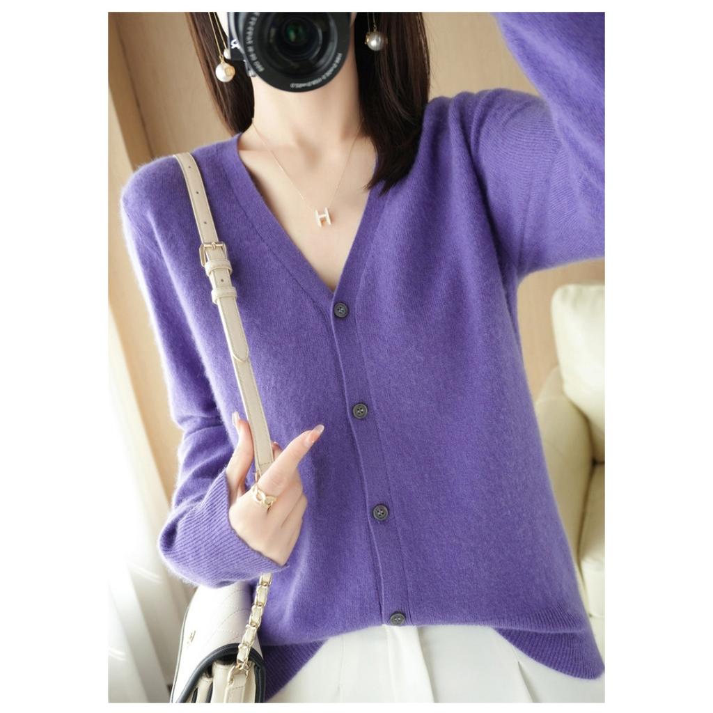 Autumn and Winter Cardigans, Women's Loose Plus Size Knitwear, Women's Tops, Long Sleeved Women's Sweaters
