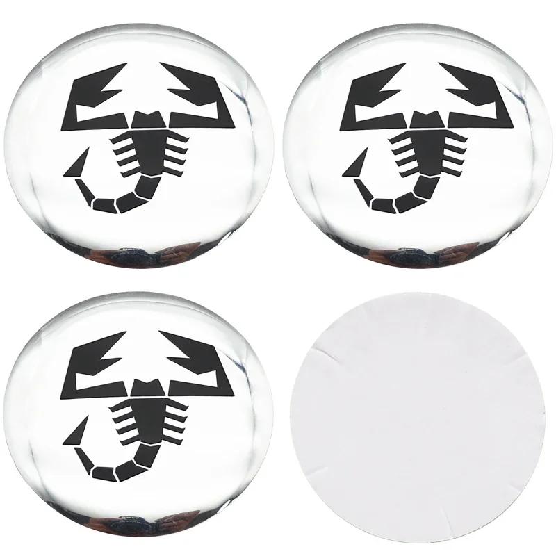50mm 4 adet 3D yeni Abarth logosu araba amblemi Jant Merkezi JCYRU Göbek oto Jant modifikasyonu toz geçirmez rozet kapakları çıkartma stil aksesuarları T5-