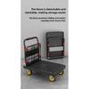 Fence flatbed cart folding silent trolley household pull trolley handling four-wheeled small trailer small pull truck