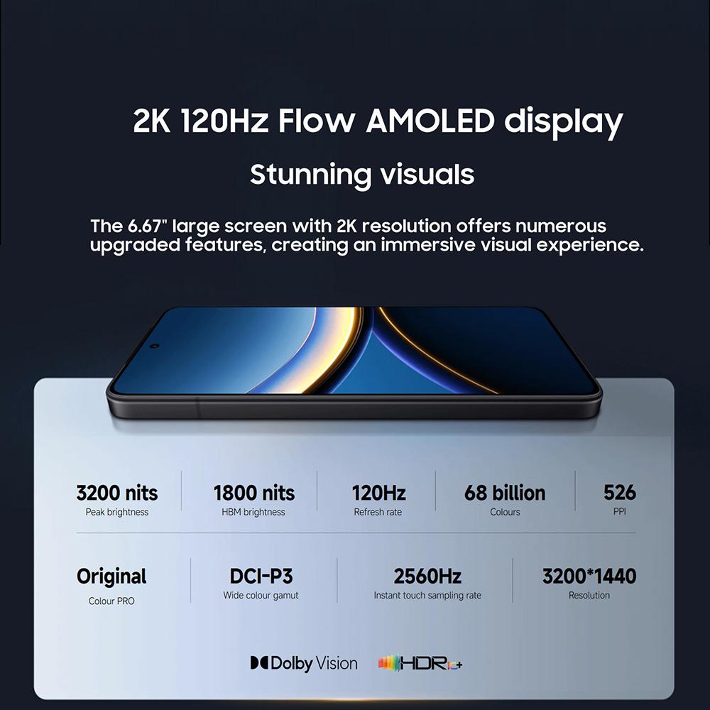 Xiaomi Redmi K80 Išmanusis telefonas 50MP Trigubos kameros Vaizdo įrašymas Biuras Live Žaidimai Redmi K80 Mobilusis telefonas Kinijos versija