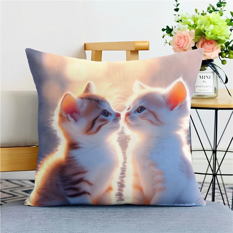

Милый кот мультфильм наволочка для украшения общежития офис гостиная дома наволочка 45x45cm