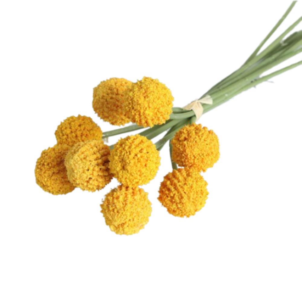 Umělá chryzantéma zlatá koule s reálným dotekem, simulovaná chryzantéma, dekorace na kancelářský stůl