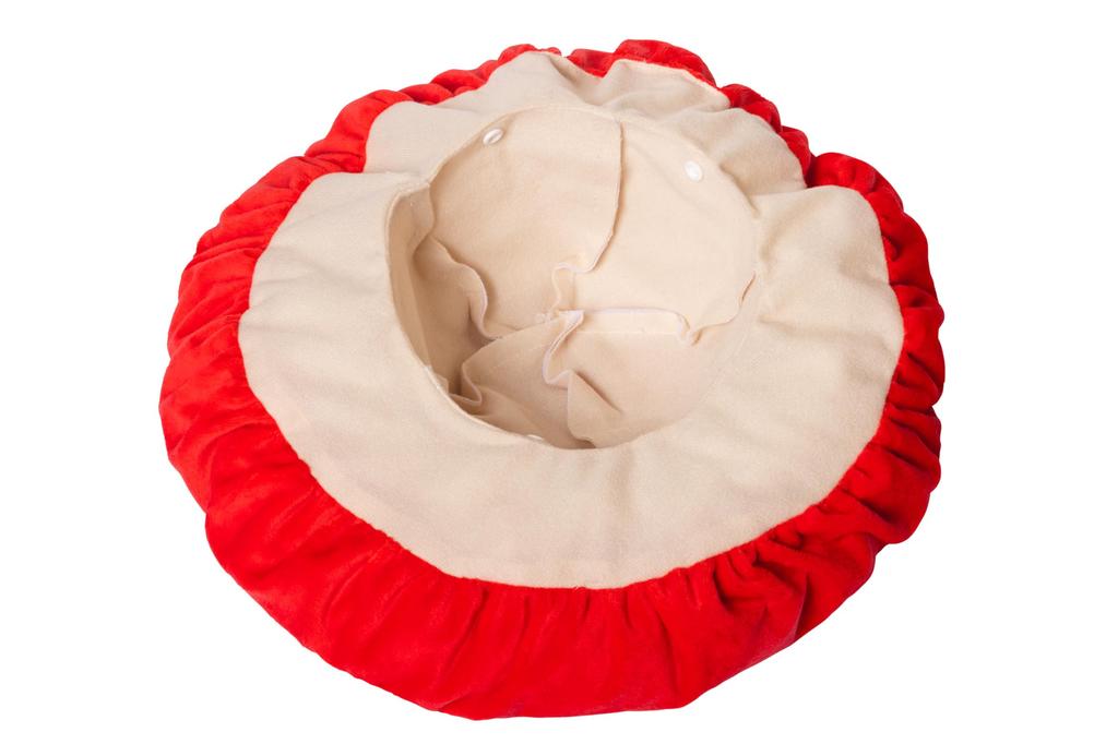 Şeffaf Taş Marshmallow Bebek Cosplay Cadılar Bayramı Marshmallow Mantar Bebek 80cm Kırmızı