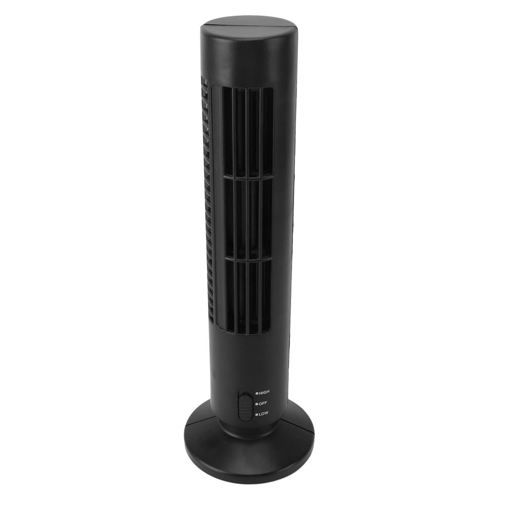 Mini Tower Fan Bladeless Desk Fan Quiet Cooling 2 Gears USB Desktop Table Tower Fan for Office