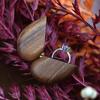 Walnut Wood Proposal Ring Case Heart Shaped Jewelry Organizer Box Gifts Wooden Ring Box  Birthday