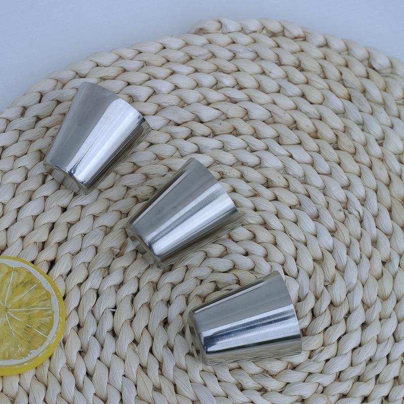 4Pcs 30ml Stainless Steel Shot Glasses with Leather Case Outdoor Hiking Gear Stackable Cup Camping Sets Portable Drink-ware Cup