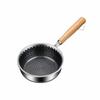 Uncoated Frying Pan Stainless Steel Omelette Pan Portable Uncoated Pan  Grilling