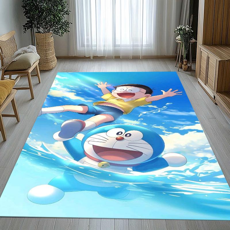 Dream Doraemon Cartoon Living Room Non-Slip Area Rug Soft Carpet for Bedroom Kids Playroom Sofa,Home Decor Doormat Gift