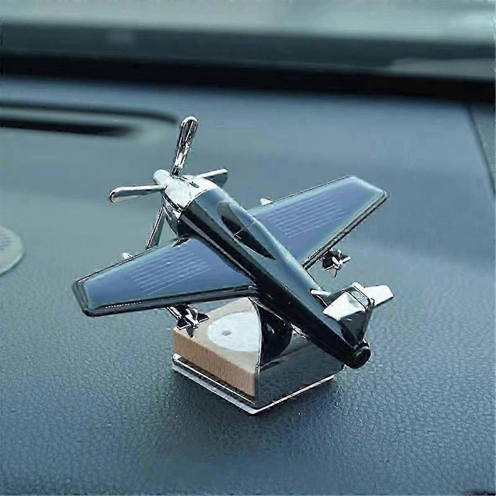 Solar Powered Rotating Aircraft Desktop Aircraft Decoration Interior Decoration Car Decoration Children's Birthday Gift