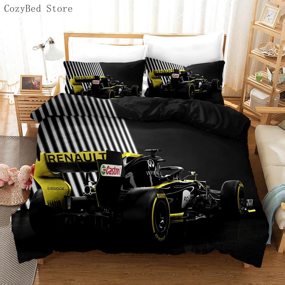 Racing Cars Bedding Set 3D Printed Duvet Cover Extreme Sports Home Decor Bedclothes For Adult Teen Boys Home Textiles
