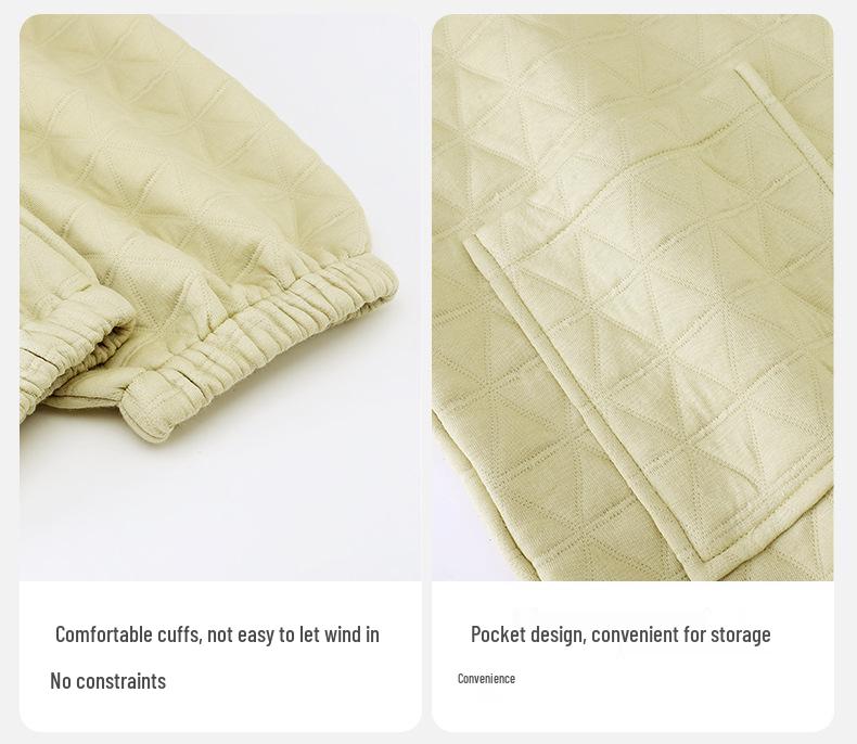 Women's Three-Layer Winter Warm Long Sleeve Zip-Up Homewear Set