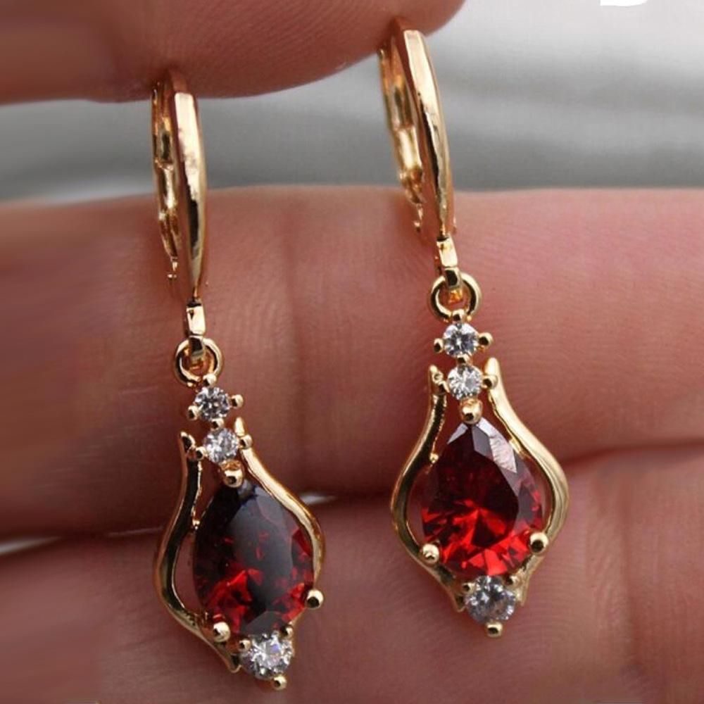 3 pairs of elegant water drop earrings, engagement, wedding jewelry, banquet decoration