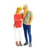 1/64 Scale Resin Miniature Couple Figure For Realistic Model Train Architectural Scene Decors And Collectible Display