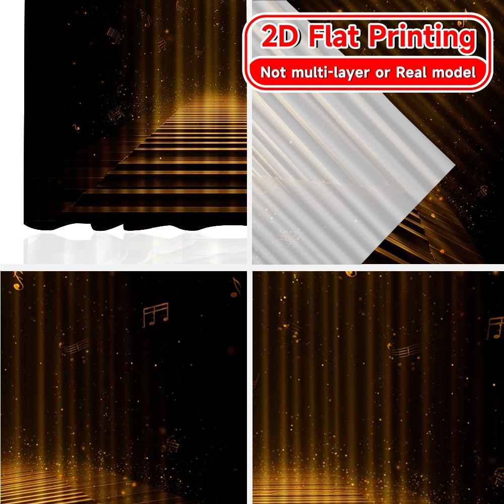 2D FLAT PRINTING 2pcs Curtains (Without Rod) Musical Curtain Design Women is Day Festival Minimalist Curtains Polyester Easy