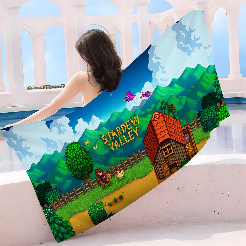 Stardew Valley Spiel Mikrofaser Strandtuch Saugfähig Schnelltrocknend Weich Yoga Schwimmen Resort Bergsteigen Handtuch
