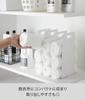 Yamazaki Tower a set of two interlocking towel storage approximately W x D x 30cm 4316, racks, white, 14.5cm 14.5cm H.