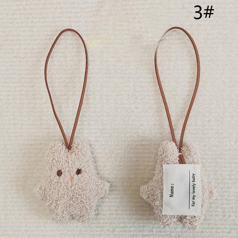 1 bucă breloc cu cap de urs de pluș cu pompon, mașină, fete, geantă, brelocuri, bijuterii