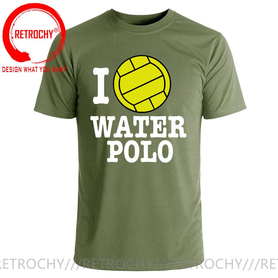 Funny Unisex T Shirts Unisex Novelty Tshirt I Love Waterpolo Cool T Shirt Unisex Cotton Tshirt Summer Brand TShirt Euro Size Tee Shirt