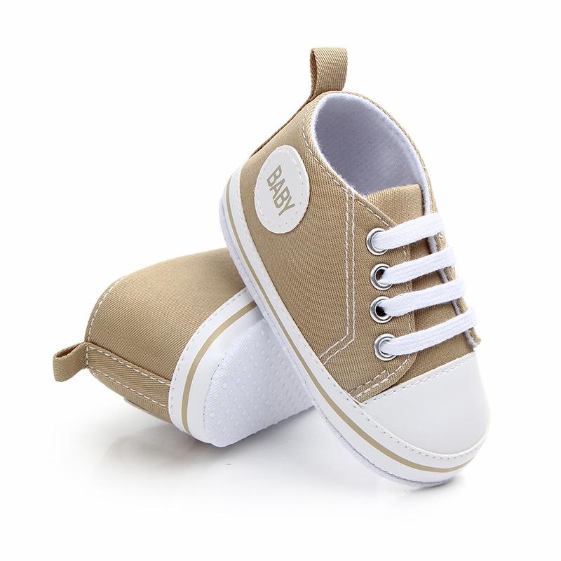 Baby First Walkers Cute Newborn Kid Canvas Sneakers Baby Boy Girl Soft Sole Crib Shoes Pre Walkers