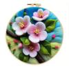 Magnolia - Embroidery (Felting) with Worsted Wool