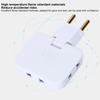 3 In1 EU Power Socket Plug Adapter 2500W 16A 250V EU Travel Aadapters Power Converter 180 Degree Rotating Tip Flat Wall